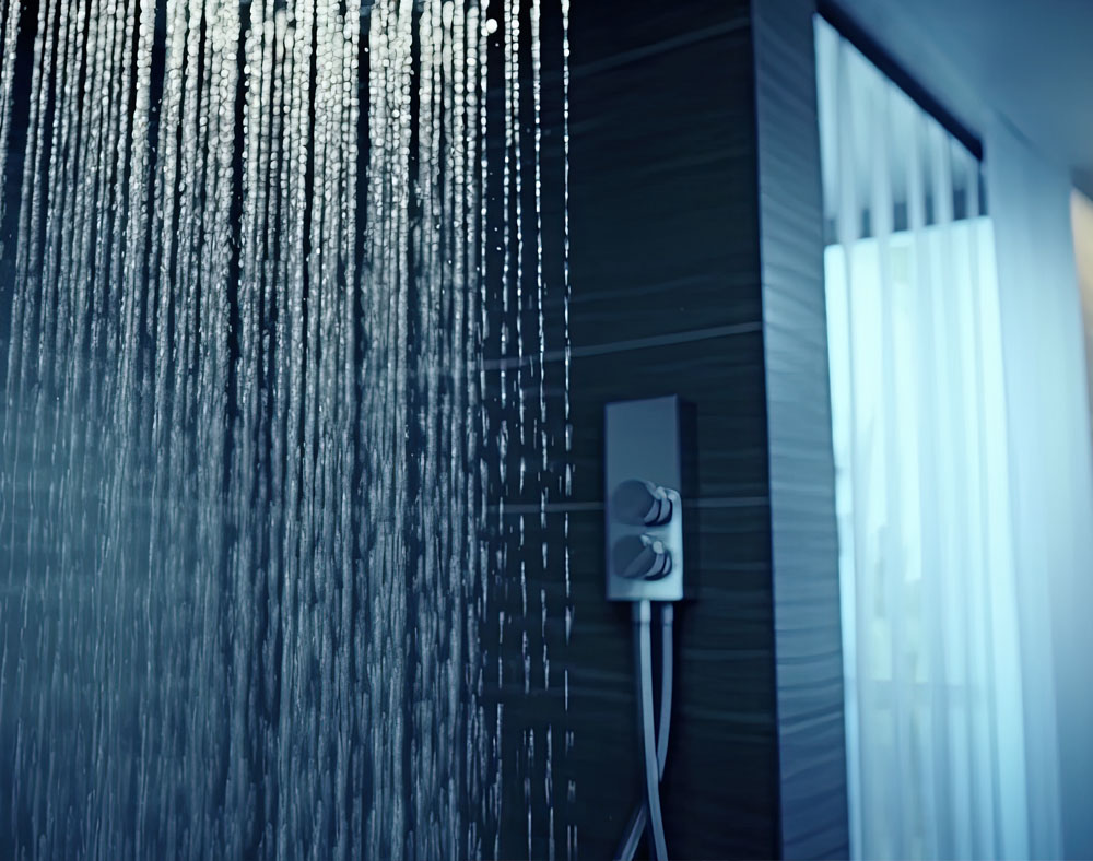 duchas modernas con efecto lluvia